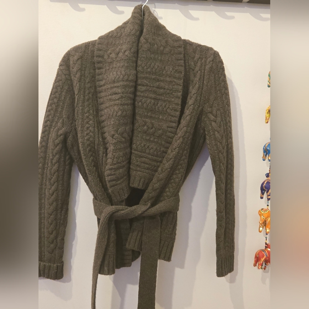 Ralph Lauren Olive Cable Knit Cardigan - Picture 6 of 7